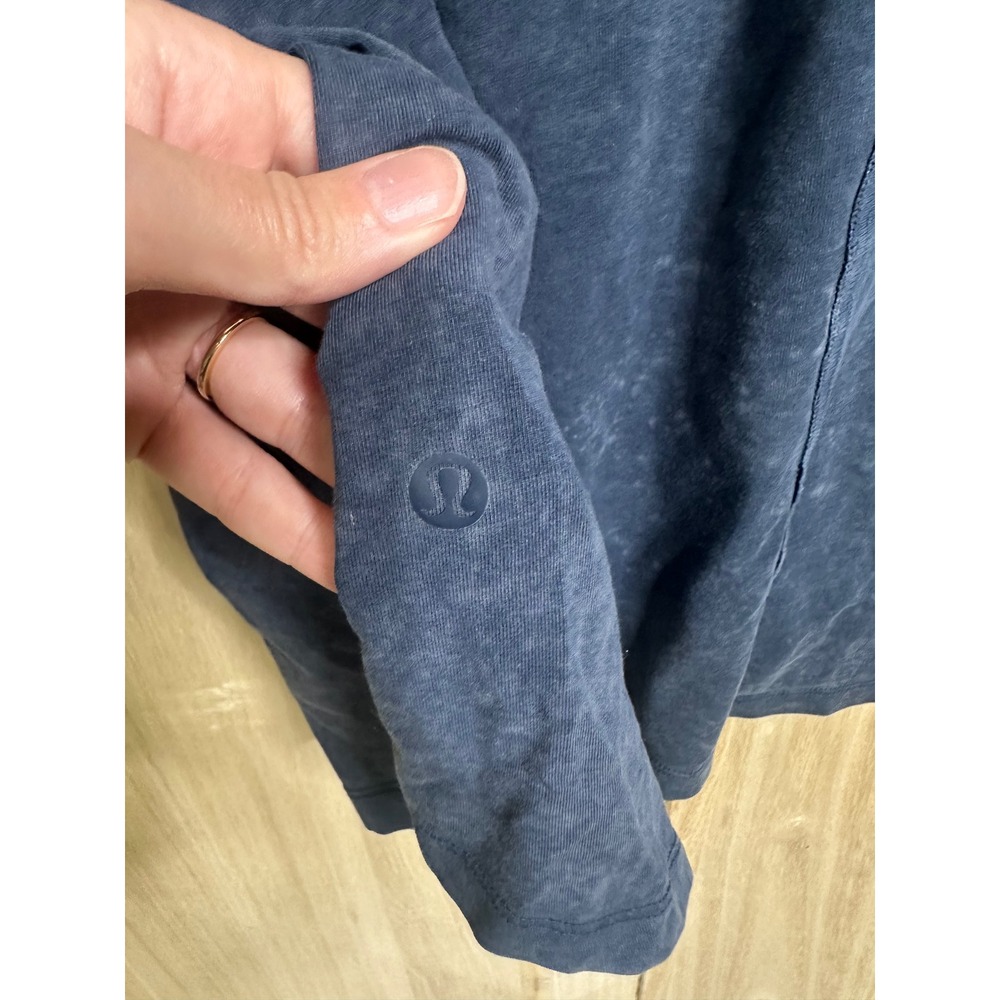 Lululemon All Yours Tee Dress Cloud Wash Navy Blue Size 12 - Picture 9 of 10